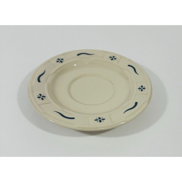 Longaberger Pottery Saucer Plate Woven Traditions Classic Heritage Blue USA - Picture 7 of 8